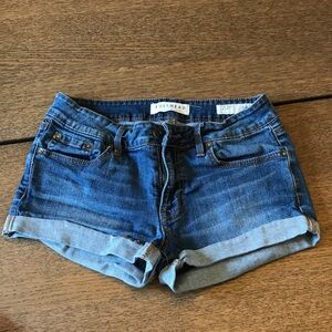 Bullhead Blue Cuffed Denim Shorts